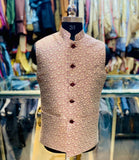 ELEGANT PARTY WEAR DESIGNER WAIST COAT FOR MEN -BRANHU001WCC