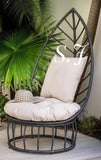 CLASSY  METAL COMFORT LEAF CHAIR  WITH CUSHION -ANUB001CC