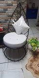 CLASSY  METAL COMFORT LEAF CHAIR  WITH CUSHION -ANUB001CC