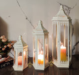 FLORISTA , WHITE ELEGANT FRENCH COUNTRY STYLE BEAUTIFUL FLOOR LANTERNS FOR DECORATION-RAJA001FL
