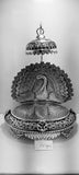 NACHE  MAYURI, STERLING SILVER DANCING  PEACOCK DESIGN SILVER SINGASAN/SIMHASAN / SILVER THRONE FOR PUJA-ANUB001DP
