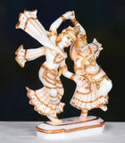New Arrival from HH,MARBLE FINISH DANCING RADHA KRISHNA STATUE -PUNE001RKDS