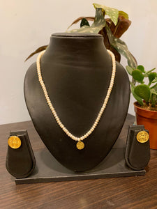 Asharfi tops with pendant  in real pearls -MOE001ASH