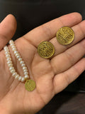 Asharfi tops with pendant  in real pearls -MOE001ASH