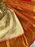 Kanchipuram pure silk handloom Saree with 2 gram pure zari-PDS001WKSS