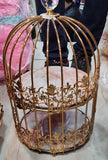 BEAUTIFUL CAGE PLATTER WITH CRYSTAL KNOB-SKD001CP