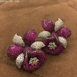 PURPLE GRACY , ELEGANT STONE STUDDED DESIGNER EARRINGS FOR WOMEN -SANDY001ECPG