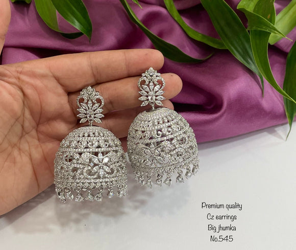 SUPARNA, PREMIUM QUALITY WHITE STONES JUMKA FOR WOMEN -LR001WSJ