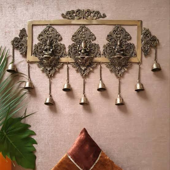 Brass Laxmi Ganesh Saraswati Ji Wall hanging -ANUB001LSG