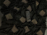 Black Exclusive Diamond work Georgette  saree for Women-fof001bgs