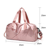 METALLIC PINK DUFFLE TRAVELLING BAG FOR WOMEN -SAFF001PD