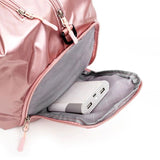 METALLIC PINK DUFFLE TRAVELLING BAG FOR WOMEN -SAFF001PD