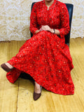 Premium Ready To wear Premium Block Printer Rayon Gown Kurti for Women -FOF001RG