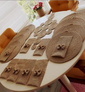 New jute dinning Table Mat Set for Fine Dining-anub001tms