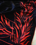 Pure Georgette saree with beautiful Red embroidery all over saree cover with red swarowski work with red piping and matching red blouse-FOF001RS
