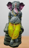 YELLOW  BEAUTIFUL RESIN RELAXING GANESHA STATUE-RK001RGY