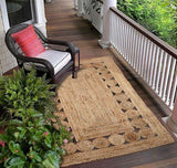 Jute Rug, Natural Fibre Braided Reversible Carpet for Bedroom Living Room Dining Room Carpet -JC 2X4 FEETJR