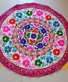 Round Thread work  Cotton Table Cover -SHARA001TC