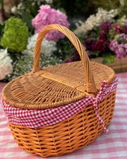 BROWN WILLOW PICNIC BASKET WITHOUT CUTLERY-GANU001PBBR