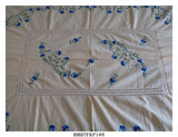 PEACH SHADE Hand Embroidered Cotton Bedsheets with Knotted Cutwork & along with Two Pillow Covers-KIA001PBSE