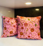 PINK Beautiful Thread Work Designer Cushions Cover Set-PREET001CCP