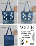 RUGGED DENIM SHOPPING BAGS FOR WOMEN -PANKA001DB