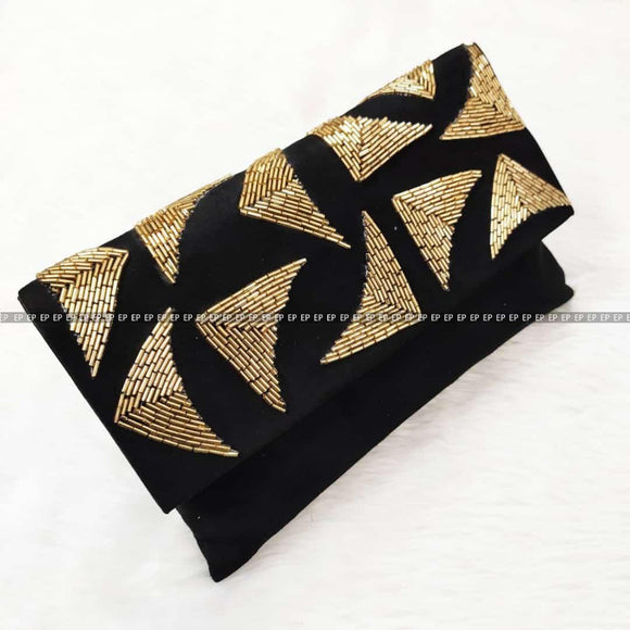 Nubuck Leather Handwork Clutch with Sling for women -JC001NBL6