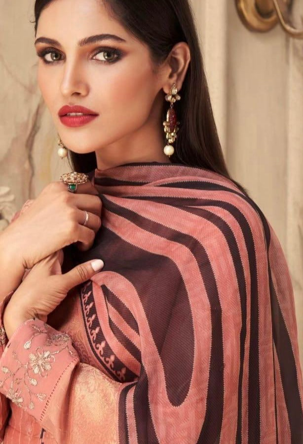 SUITS PRESENT JACQUARD SILK TOP SALWAR SUIT MATERIAL FOR WOMEN