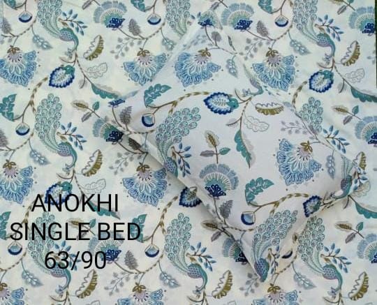 ANOKHI , FLORAL PATTERN SINGLE BED SHEET WITH 1 PILLOW COVER -PRIYA001SB