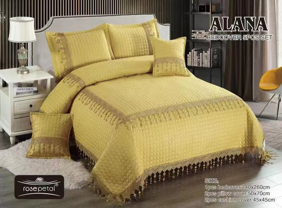ALANA, PREMIUM RANGE OF KING SIZE BED COVER SET WITH CUSHION COVERS-PREET001ALY