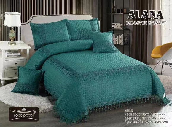 ALANA, PREMIUM RANGE OF KING SIZE BED COVER SET WITH CUSHION COVERS-PREET001ALB