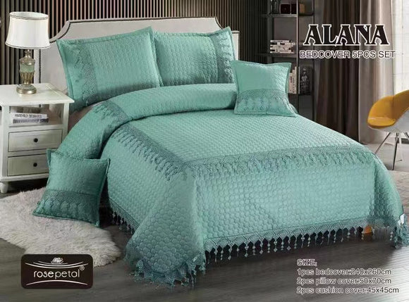 ALANA, PREMIUM RANGE OF KING SIZE BED COVER SET WITH CUSHION COVERS-PREET001ALAB
