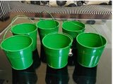 SET OF 6 , COLORFUL METAL BUCKETS  FOR HOLI -MK001HB