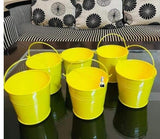SET OF 6 , COLORFUL METAL BUCKETS  FOR HOLI -MK001HB