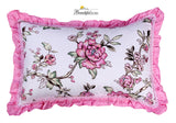 ROSE-MARRY  KING SIZE DESIGNER BEDSHEETS WITH  FRILLED PILLOW COVERS-PREET001RMP