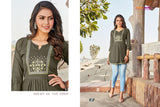 TIPS & TOPS, Launching New Catalogue ,SET OF 9 SHORT EMBROIDERED TOPS-OM001TT