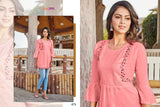 TIPS & TOPS, Launching New Catalogue ,SET OF 9 SHORT EMBROIDERED TOPS-OM001TT