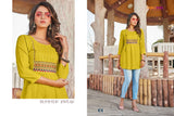 TIPS & TOPS, Launching New Catalogue ,SET OF 9 SHORT EMBROIDERED TOPS-OM001TT
