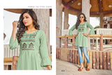 TIPS & TOPS, Launching New Catalogue ,SET OF 9 SHORT EMBROIDERED TOPS-OM001TT