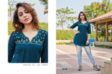 TIPS & TOPS, Launching New Catalogue ,SET OF 9 SHORT EMBROIDERED TOPS-OM001TT