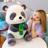 Cute and soft little panda holding bamboo, plush panda toy-OKG001PT