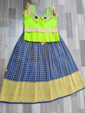 SANKRANTI SPECIAL SKIRT AND TOP WITH BELT FOR KIDS-SRISA001