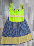 SANKRANTI SPECIAL SKIRT AND TOP WITH BELT FOR KIDS-SRISA001