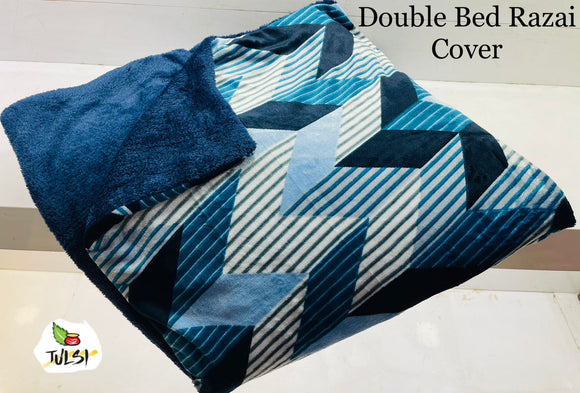 BLUE  DESIGN QUILTED BED COVERS FOR DOUBLE BED-PREETDBC001F