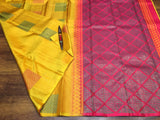 SUKANYA, SOFT SILK KANJIVARAM HANDLOOM SILK SAREES WITH RICH PALLU TRADITIONAL BORDER WITH BLOUSE-CFS001Y
