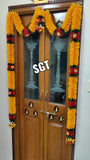ORANGE  MARIGOLD SHADE ,BEAUTIFUL CLOTH FABRIC FLOWER THOMALA FOR DOOR DECORATION -SN001DDAB