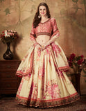 SHEETAL  , CREAM   FLORAL LEHENGA CHOLI FOR WOMEN -LIW001S