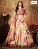 SHEETAL  , CREAM   FLORAL LEHENGA CHOLI FOR WOMEN -LIW001S