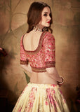 SHEETAL  , CREAM   FLORAL LEHENGA CHOLI FOR WOMEN -LIW001S