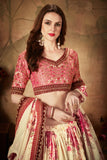 SHEETAL  , CREAM   FLORAL LEHENGA CHOLI FOR WOMEN -LIW001S